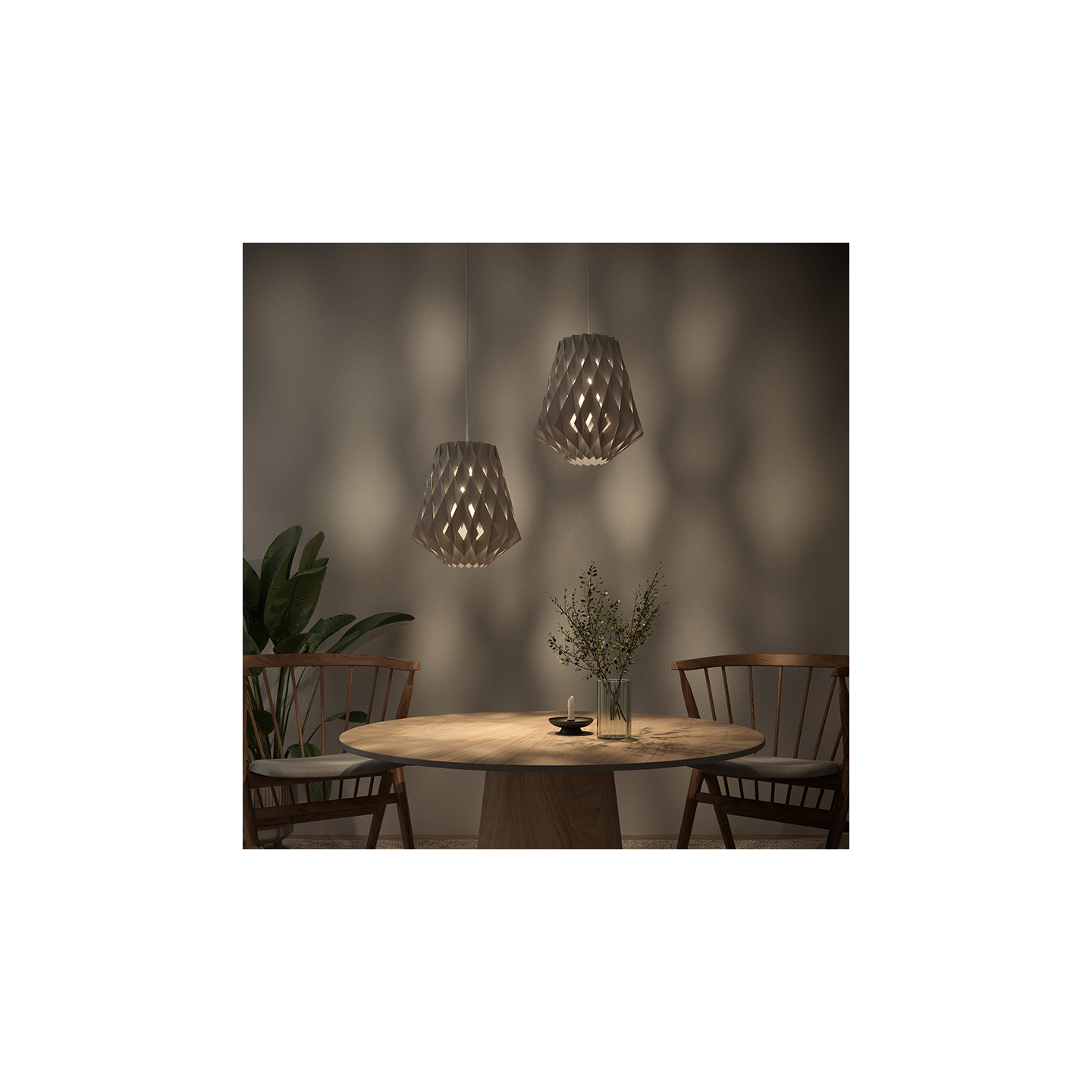 Suspension en bois SIGNATURE Ø28, forme pomme de pin, 3 coloris Pilke