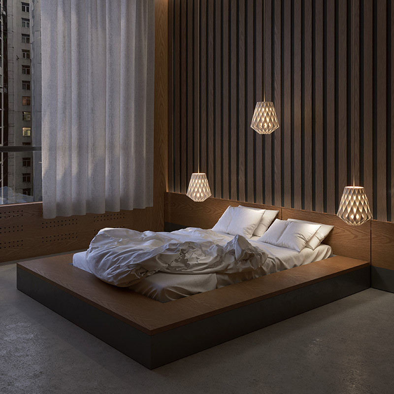 Suspension en bois SIGNATURE Ø28, forme pomme de pin, 3 coloris Pilke