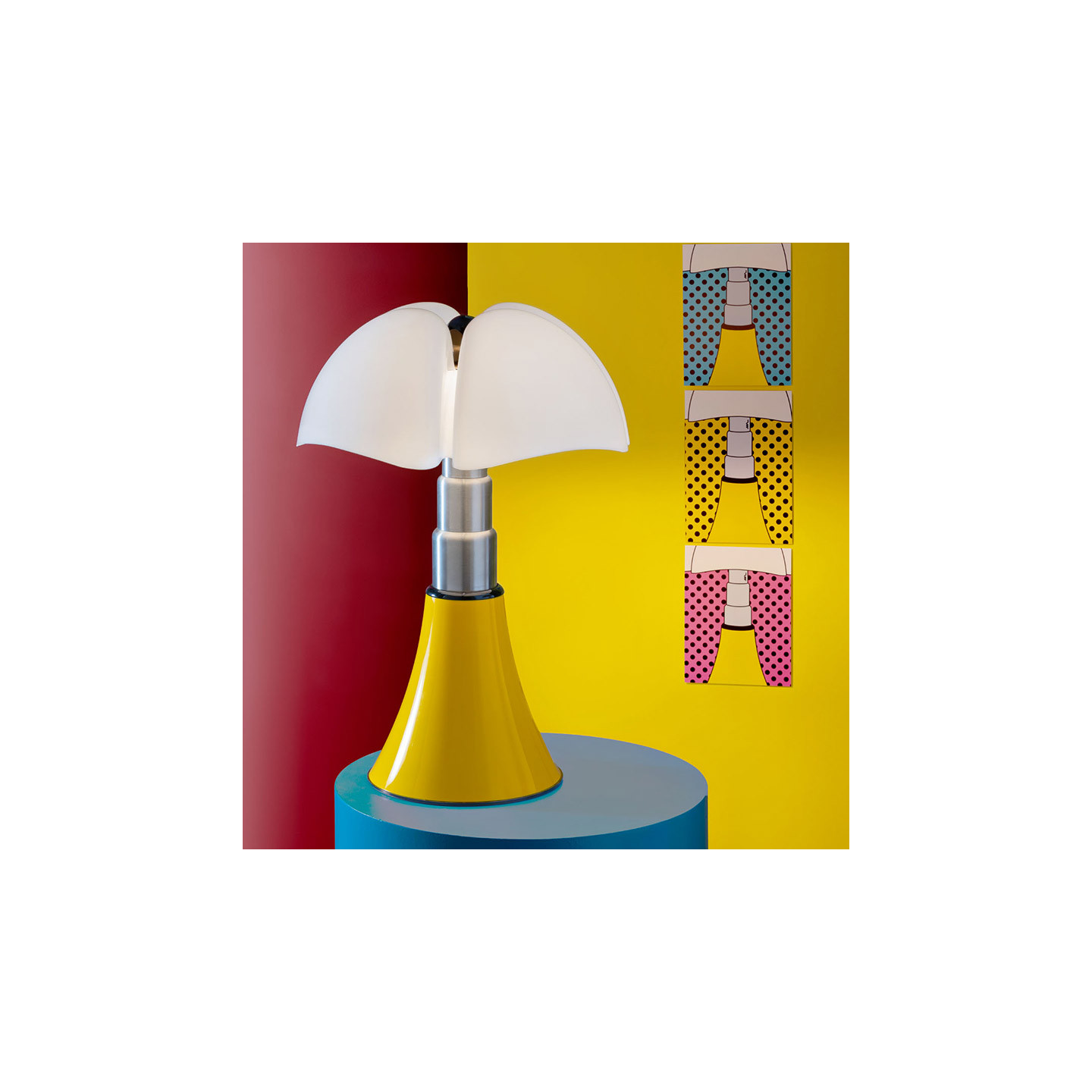 Lampe PIPISTRELLO JAUNE Martinelli Luce