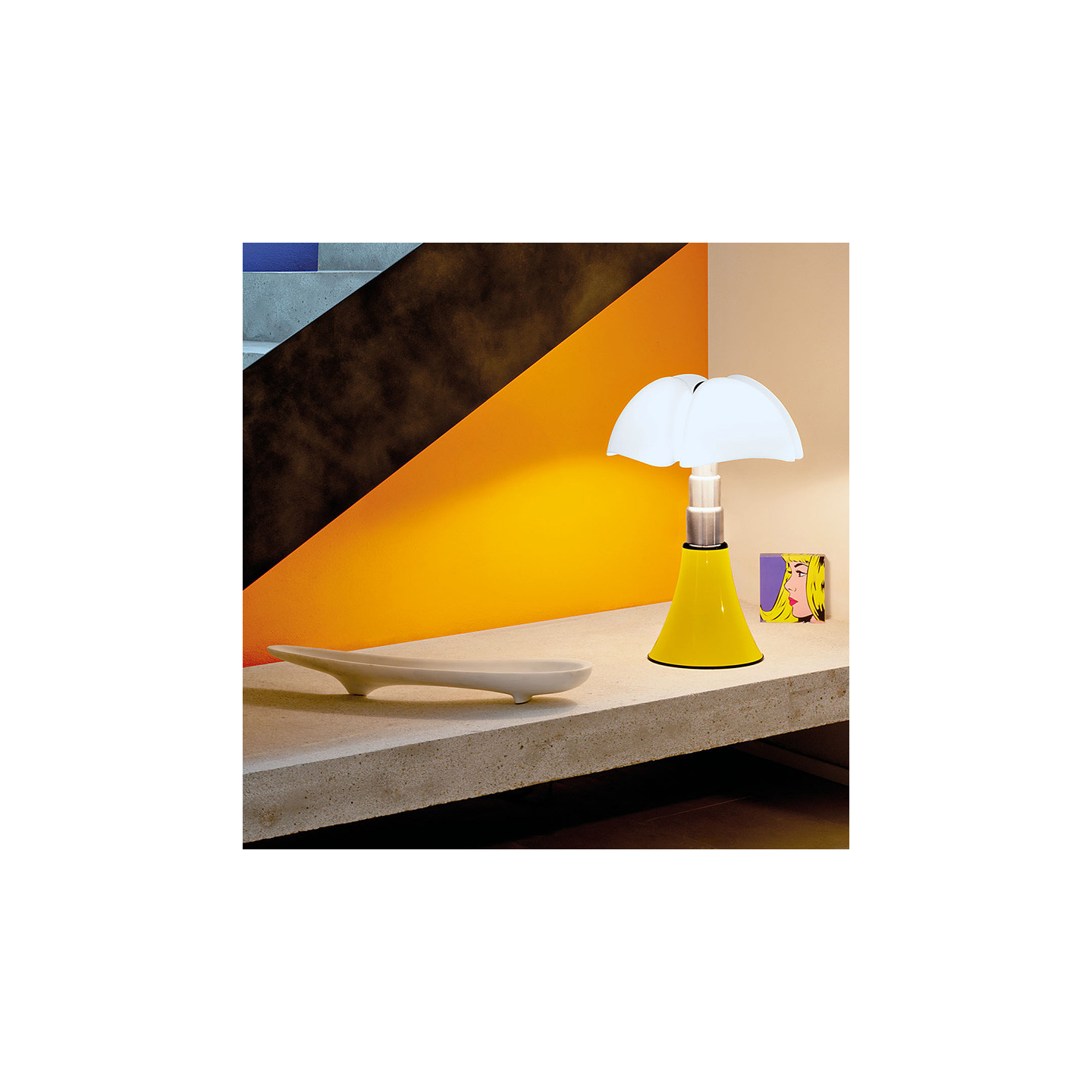 Lampe PIPISTRELLO JAUNE Martinelli Luce