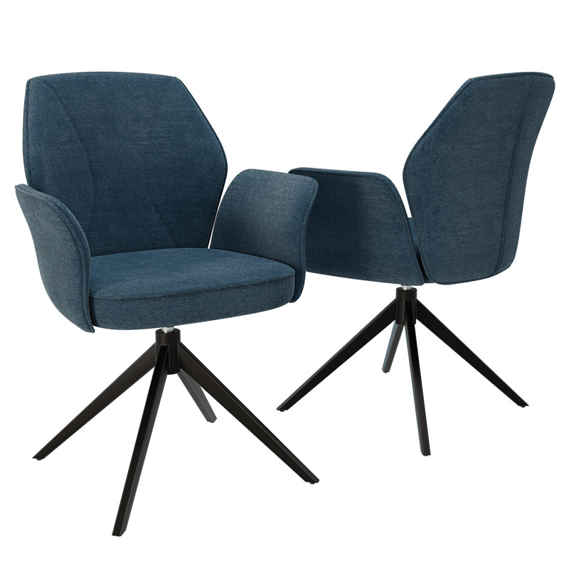 Chaise tournante salle à manger VIENNA, 7 coloris Akante