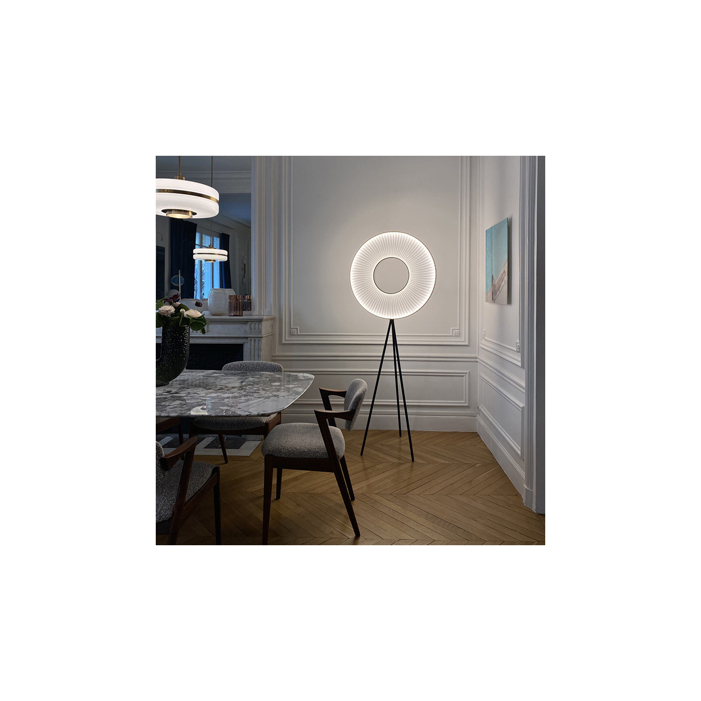 Lampadaire salon design IRIS FLOOR TRIPOD 80 Dix Heures Dix