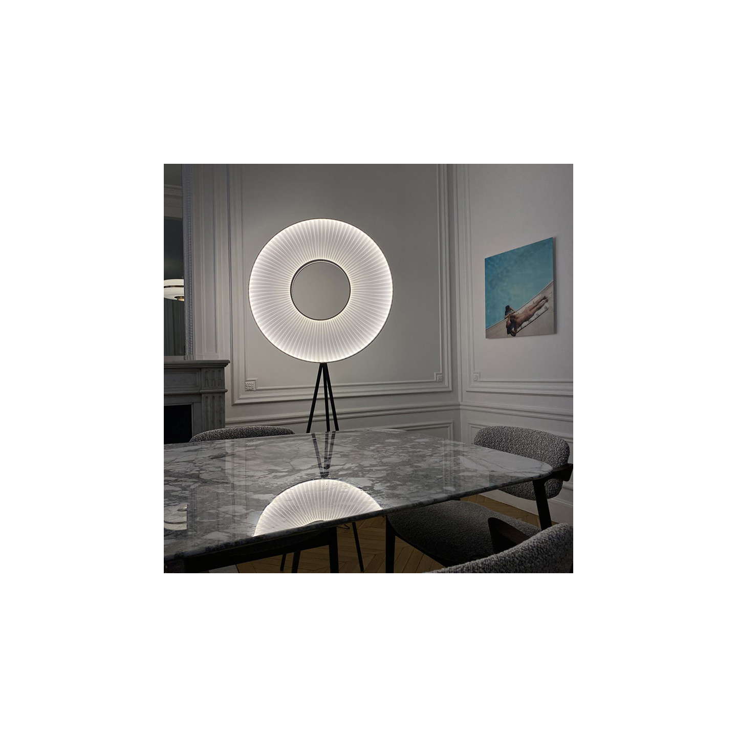 Lampadaire salon design IRIS FLOOR TRIPOD 80 Dix Heures Dix