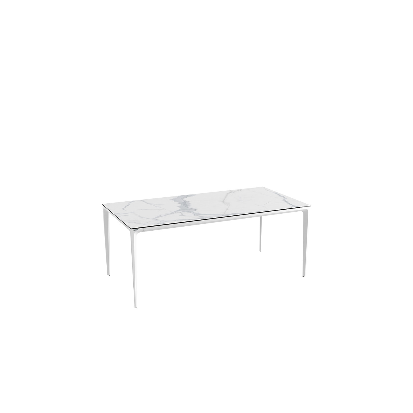 Table aluminium extérieur MALLORCA 200 x 100 cm, 5 finitions de plateaux Akante