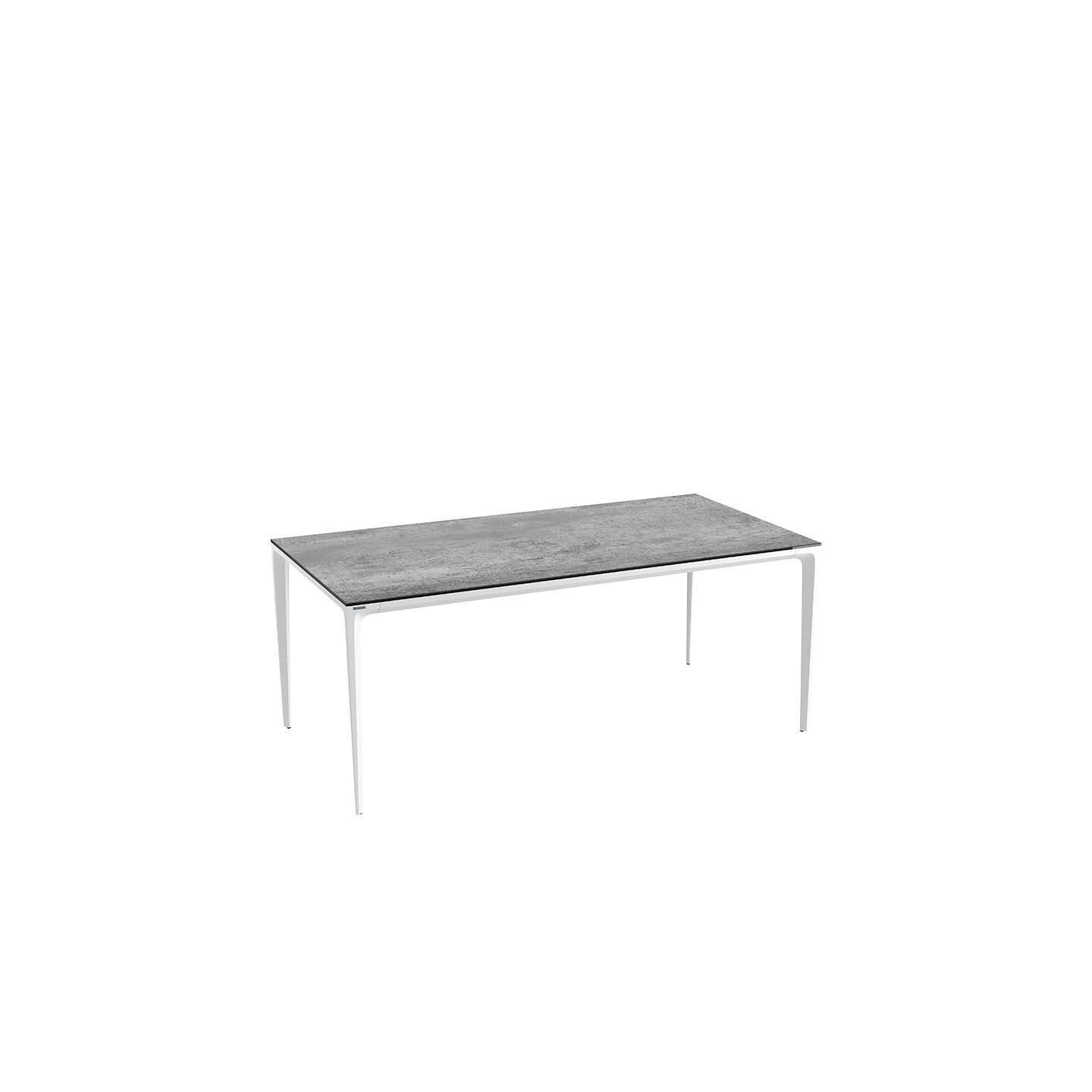 Table aluminium extérieur MALLORCA 200 x 100 cm, 5 finitions de plateaux Akante
