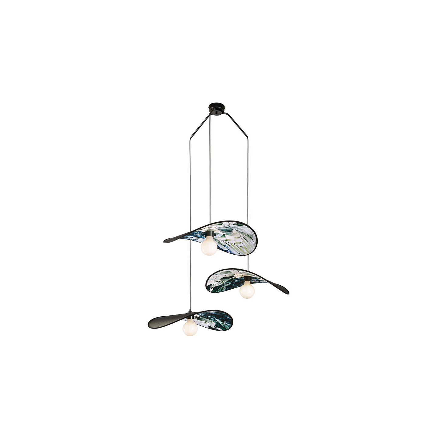 Suspension 3 lampes ALLEGORIE imprimé encre Un Autre Regard