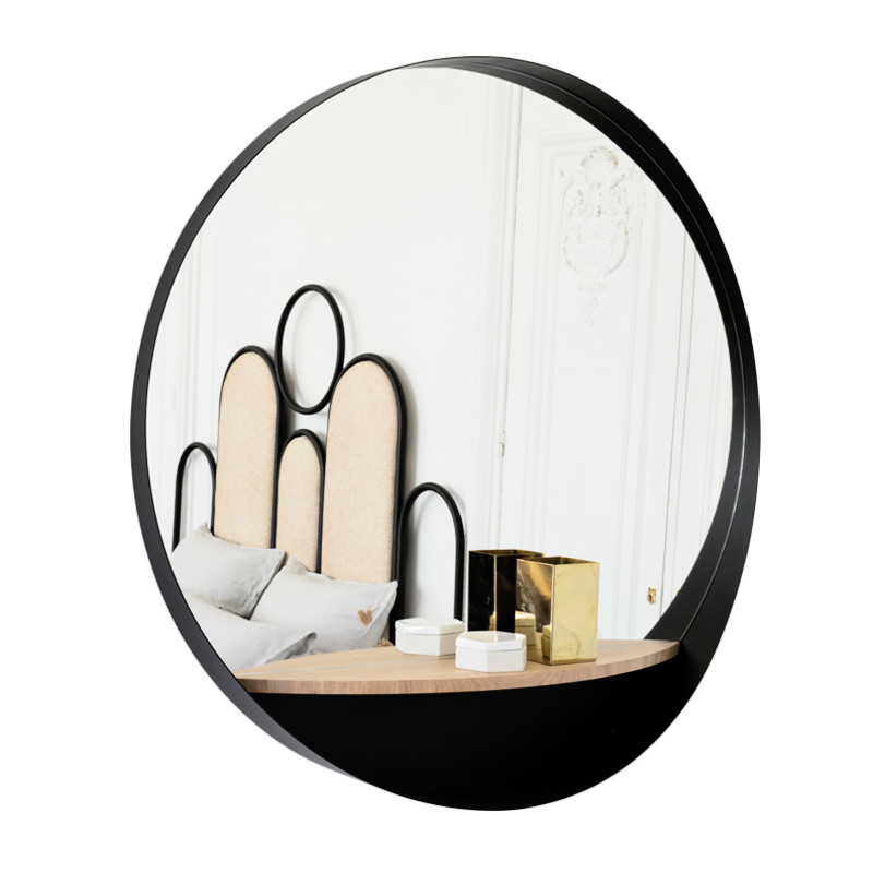 Miroir rond noir EDMOND Ø80 ou 110 cm Resistub Productions