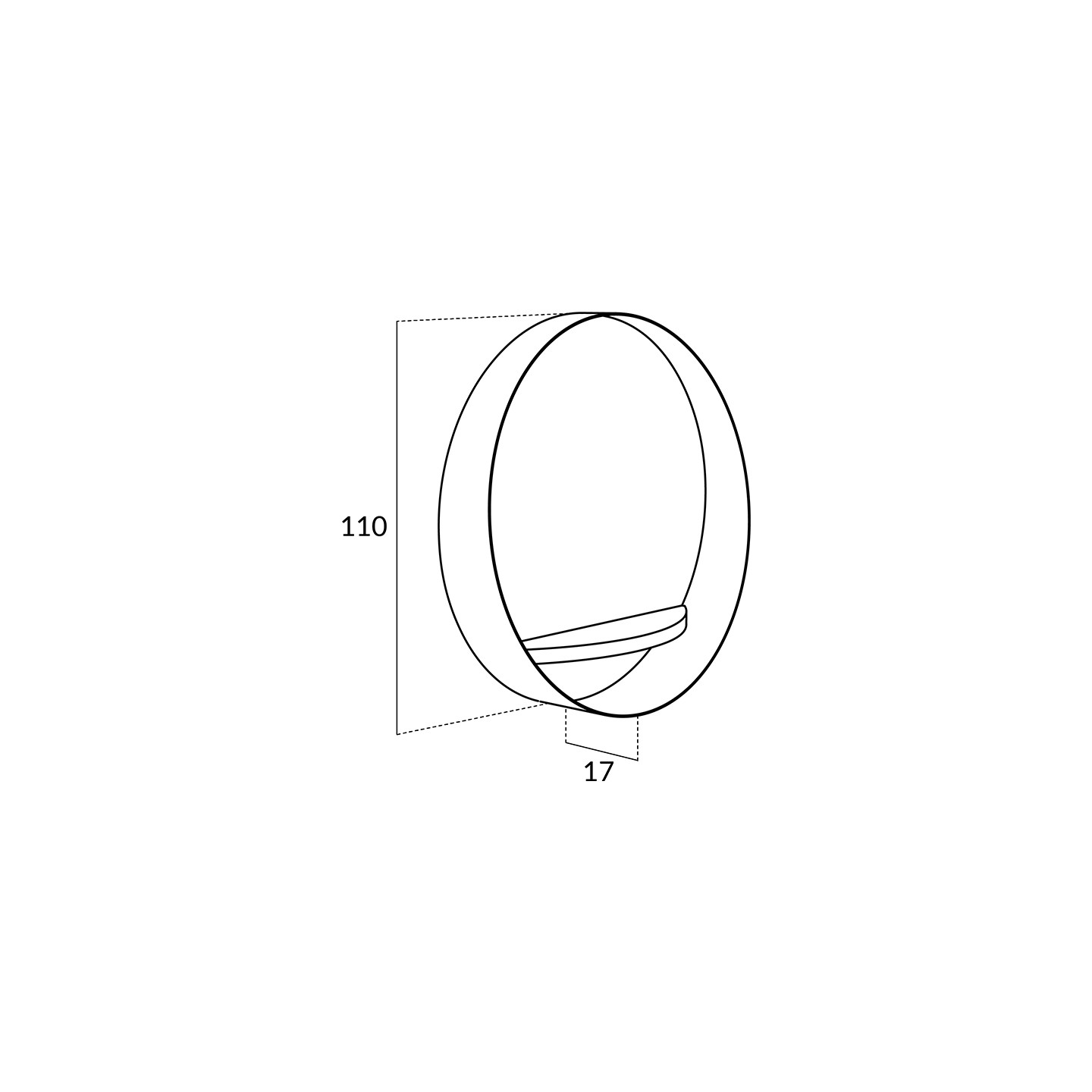 Miroir rond noir EDMOND Ø80 ou 110 cm Resistub Productions
