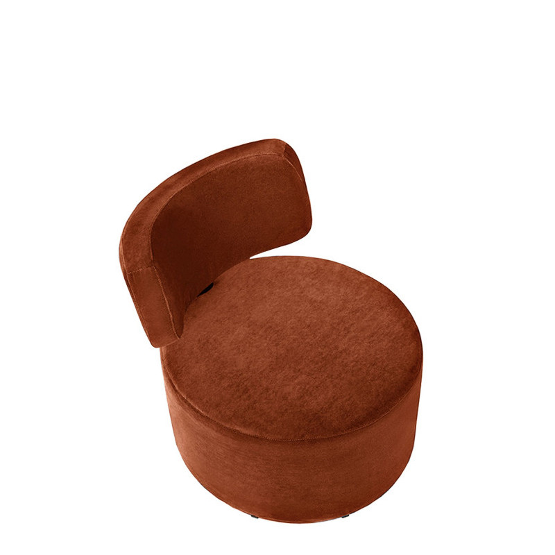 Fauteuil tournant MOKKA tissu velours Classic Velvet, 3 coloris Sits