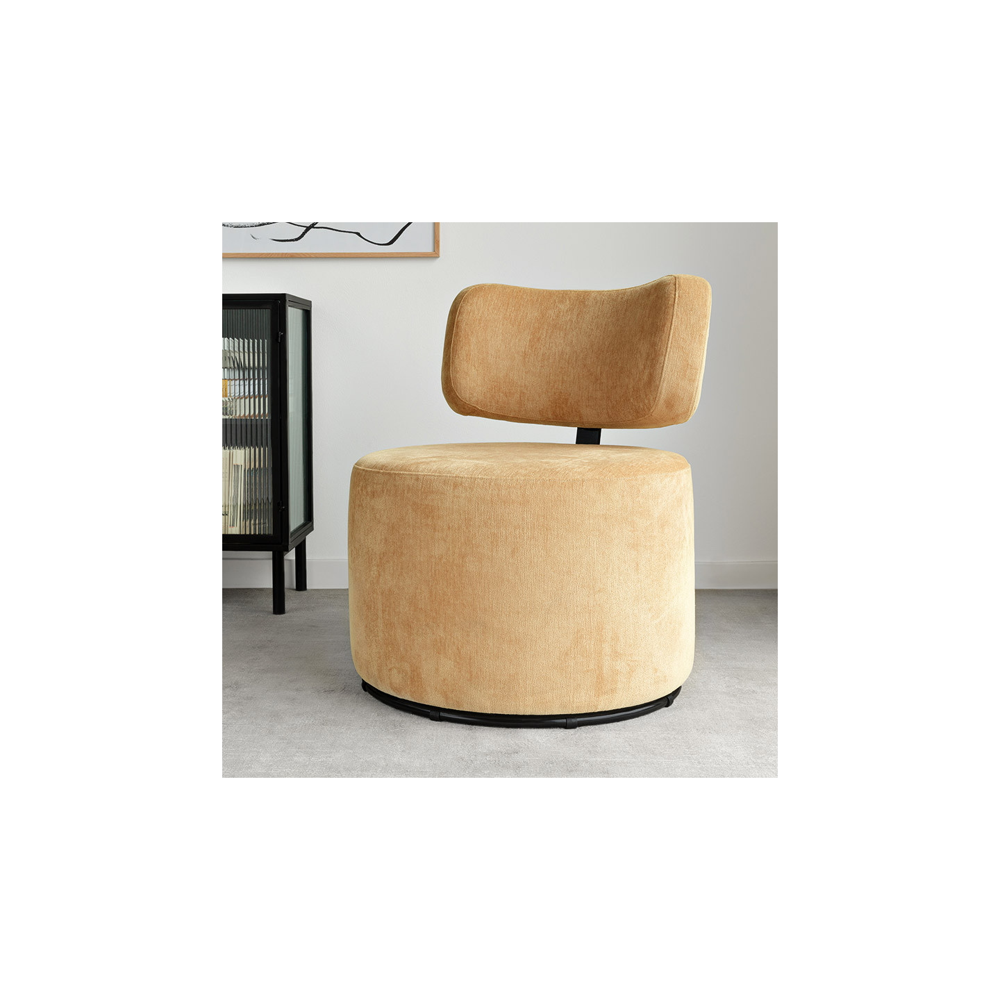 Fauteuil tournant MOKKA tissu velours Classic Velvet, 3 coloris Sits