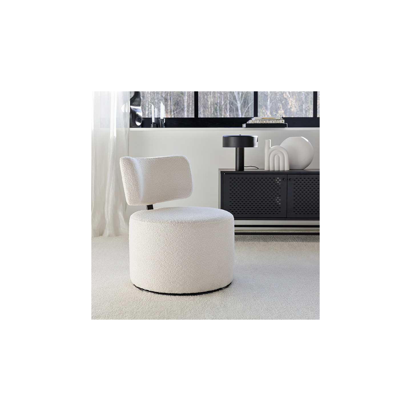 Fauteuil tournant MOKKA tissu velours Classic Velvet, 3 coloris Sits