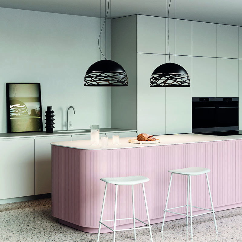 Suspension luminaire design KELLY DÔME Ø50, 60 et 80, 4 coloris Lodès