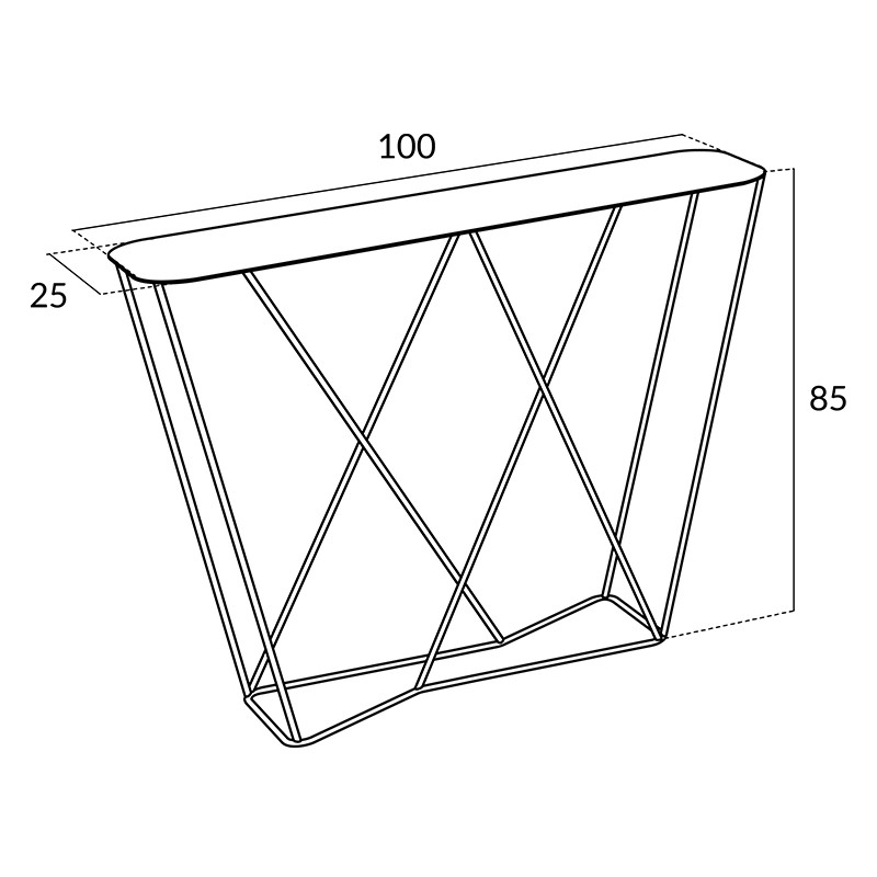 Console meuble design PHILEAS L100, 3 coloris Resistub Productions