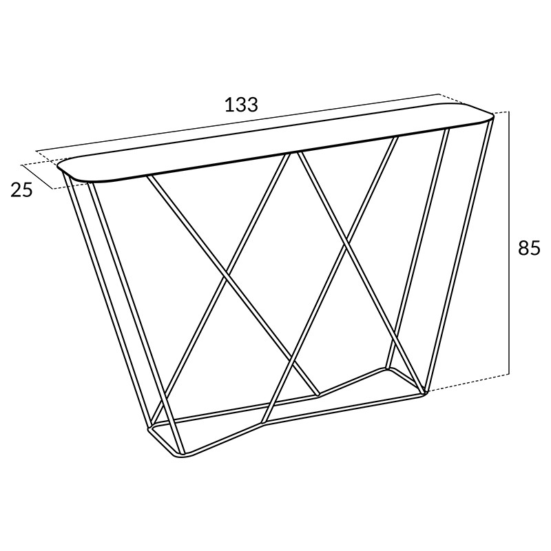 Console meuble design PHILEAS L133, 3 coloris Resistub Productions