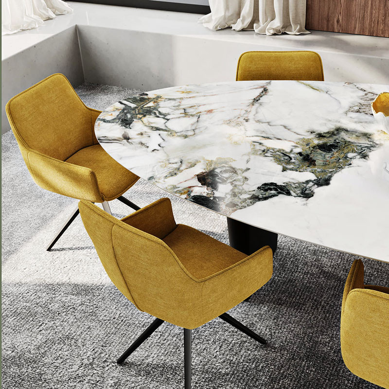 Grande table à manger GOLIATH en céramique 260 ou 280 cm, 4 finitions Akante