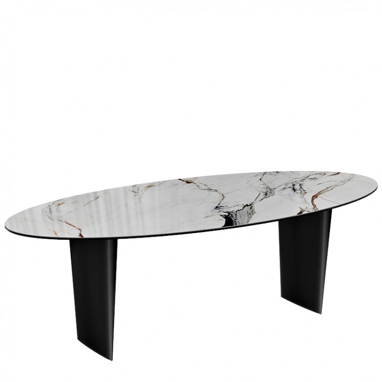Grande table à manger GOLIATH en céramique 260 ou 280 cm, 4 finitions Akante