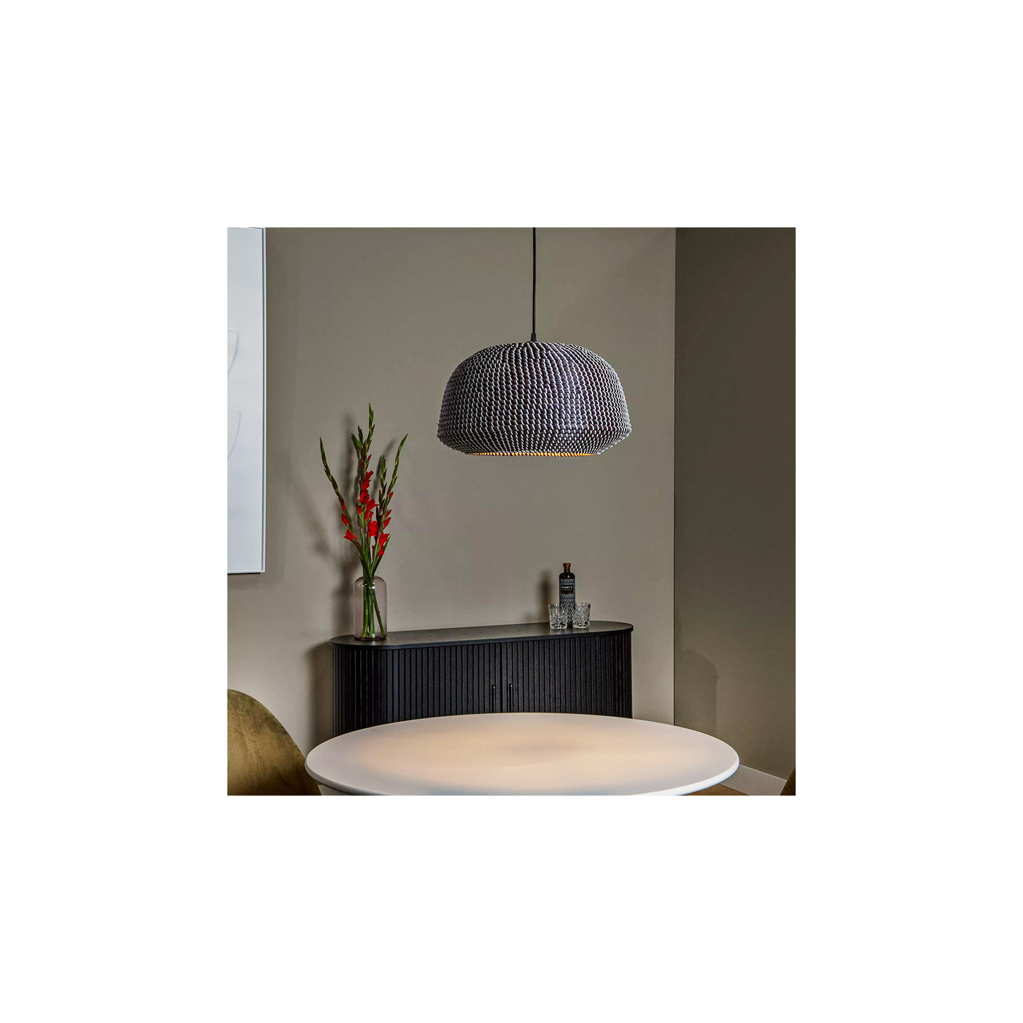 Suspension noire design MADUKA NOIR Lucide