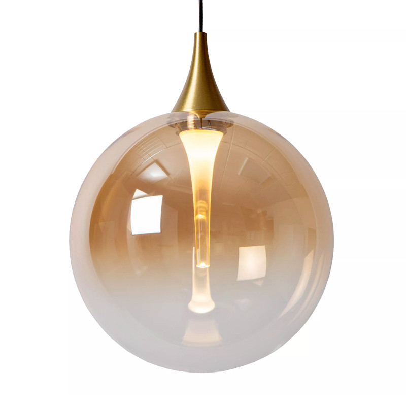 Suspension pour escalier GISELA AMBRE, 12 lampes Lucide