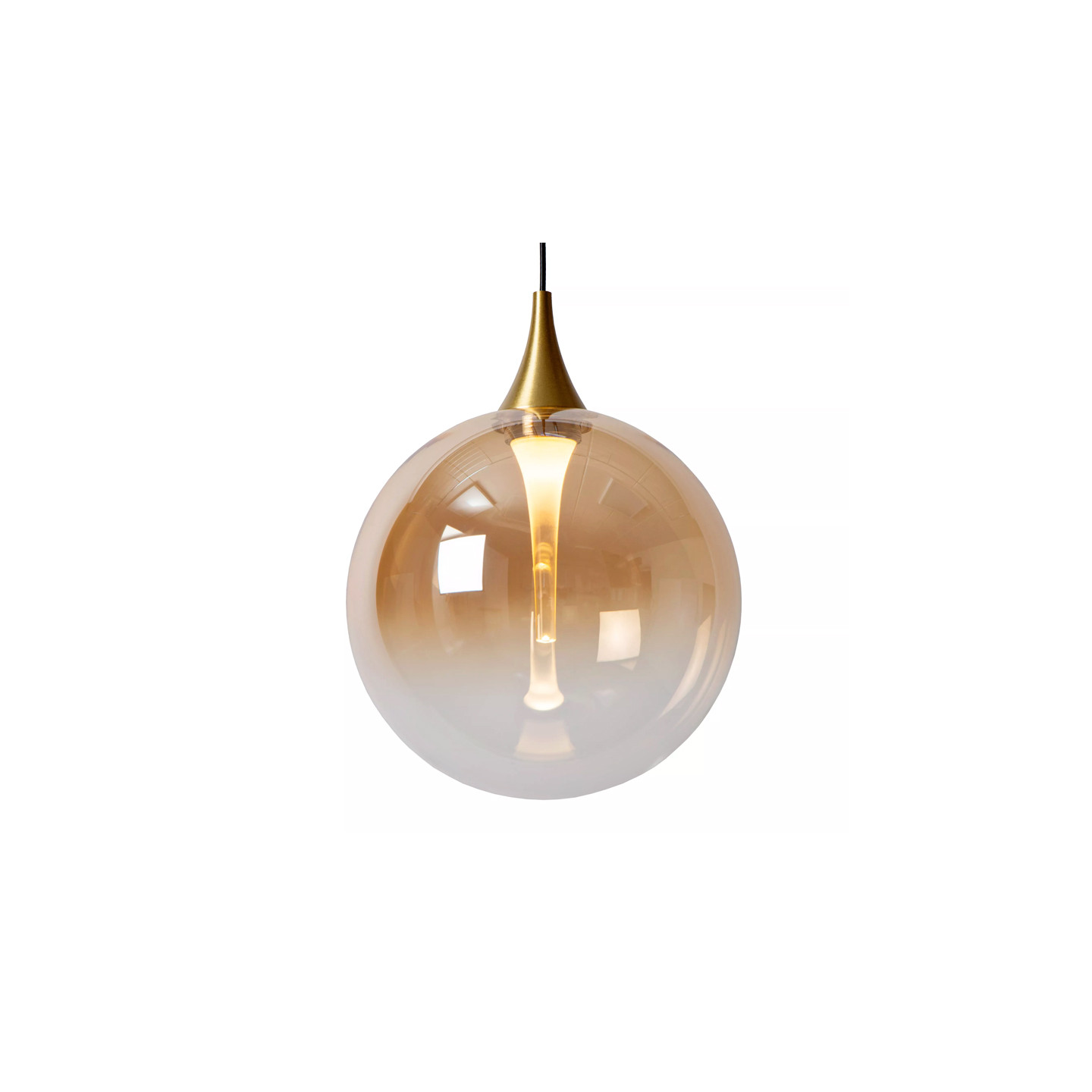 Suspension pour escalier GISELA AMBRE, 12 lampes Lucide