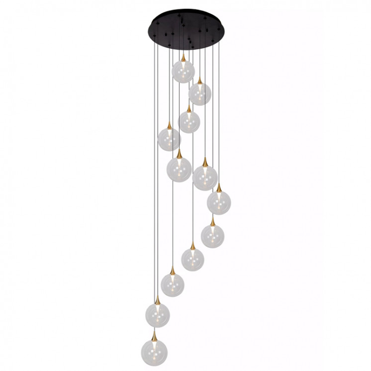 Suspension pour escalier GISELA TRANSPARENT, 12 lampes Lucide