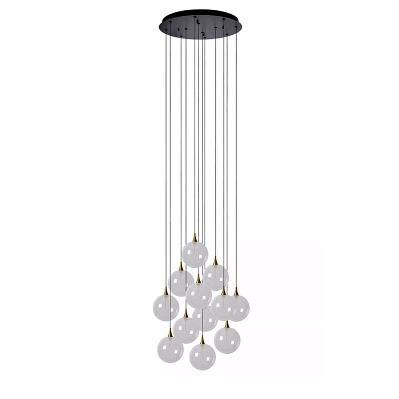 Suspension pour escalier GISELA TRANSPARENT, 12 lampes Lucide