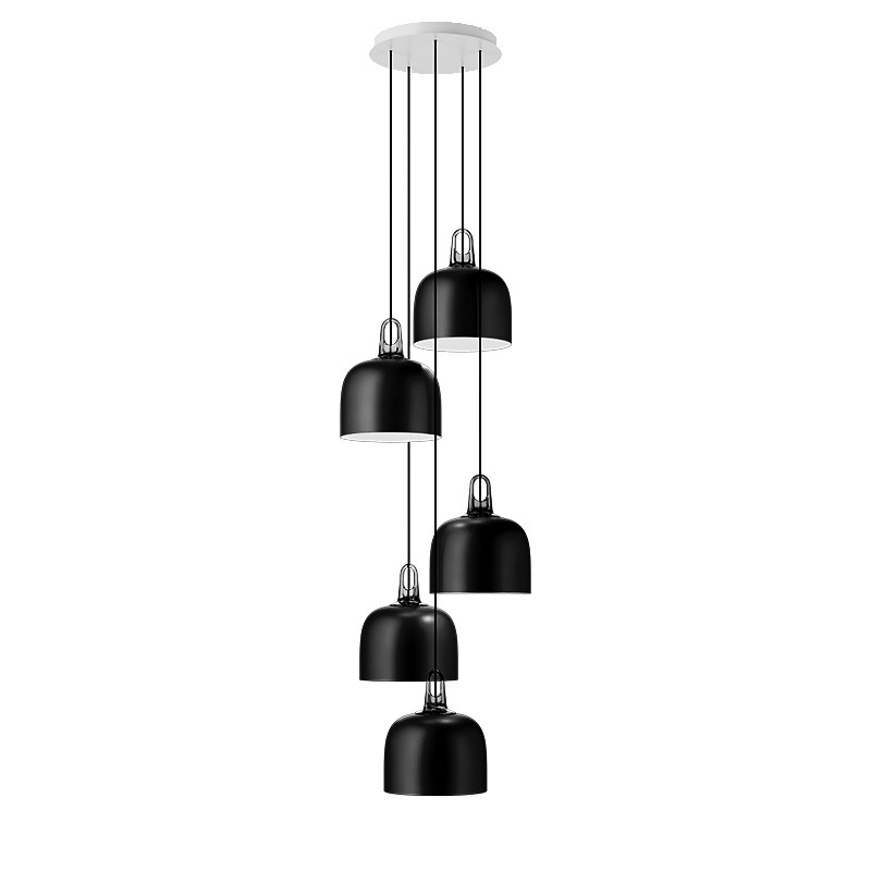 Suspension métal JIM BELL, noir ou champagne Lodes