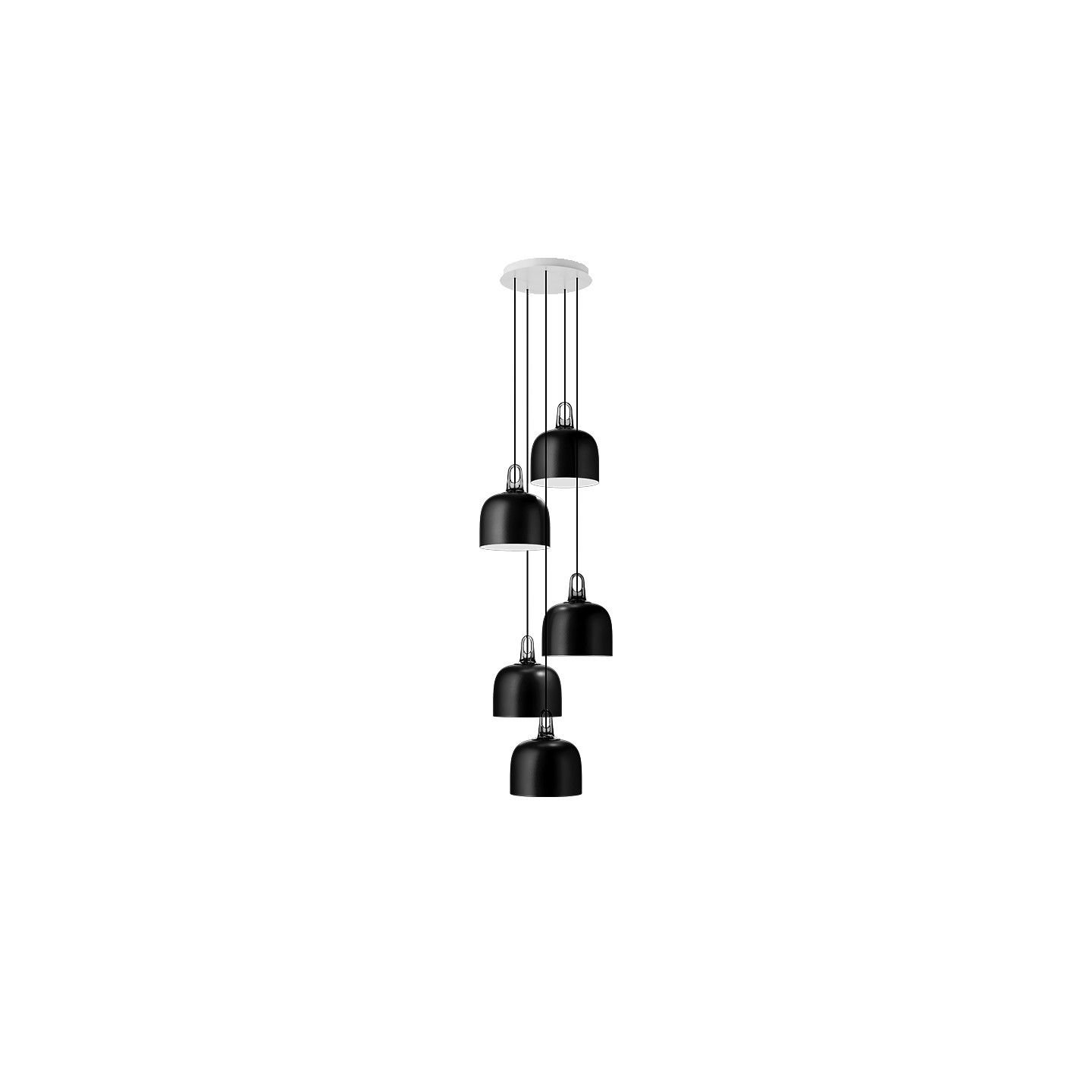 Suspension métal JIM BELL, noir ou champagne Lodes