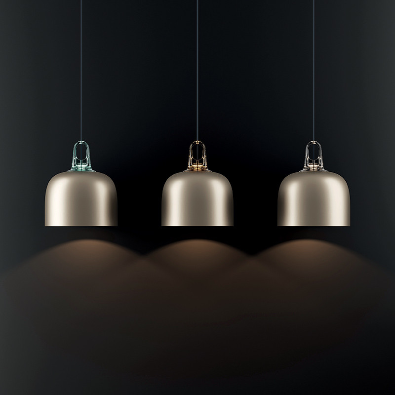 Suspension métal JIM BELL, noir ou champagne Lodes
