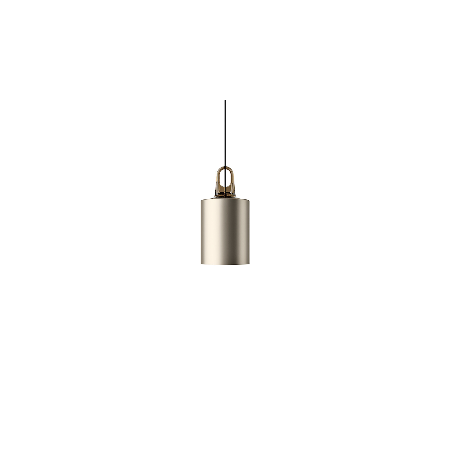 Suspension métal JIM CYLINDER, noir ou champagne Lodes