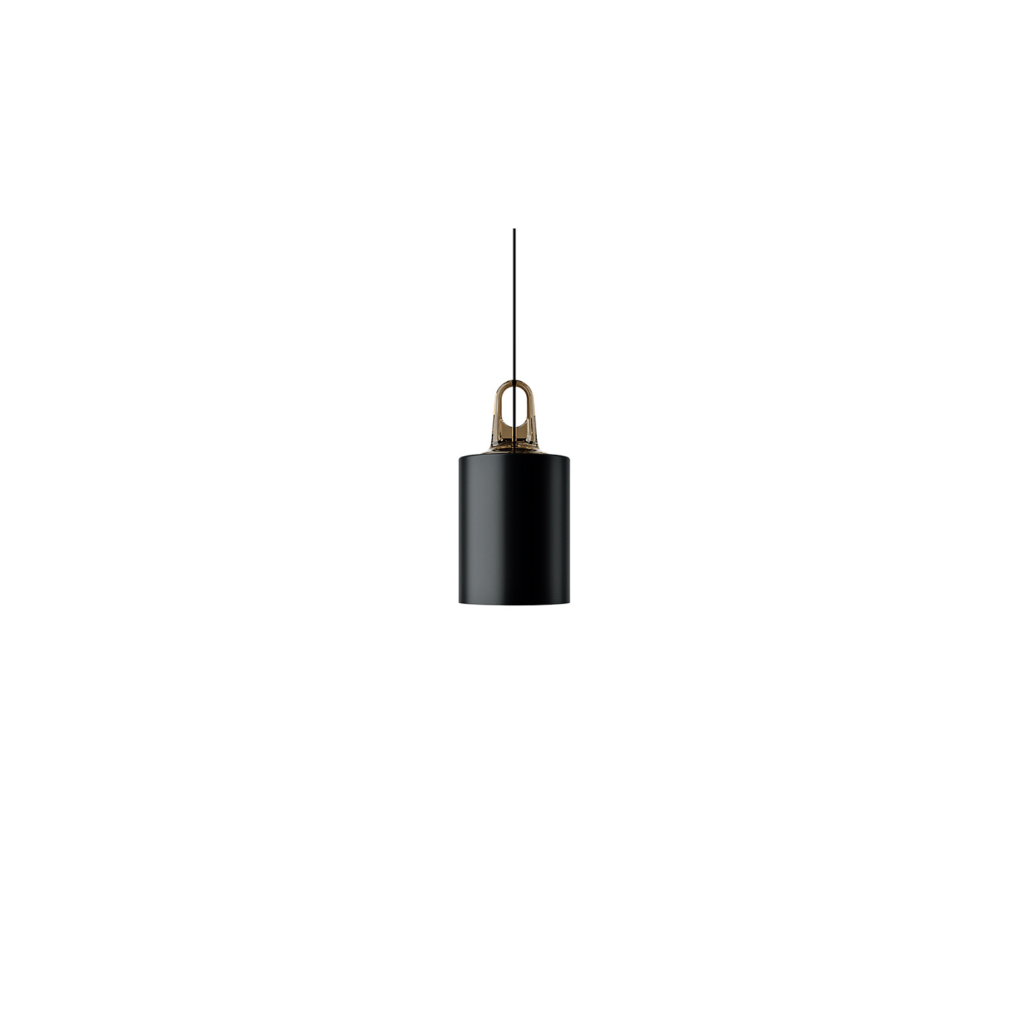 Suspension métal JIM CYLINDER, noir ou champagne Lodes