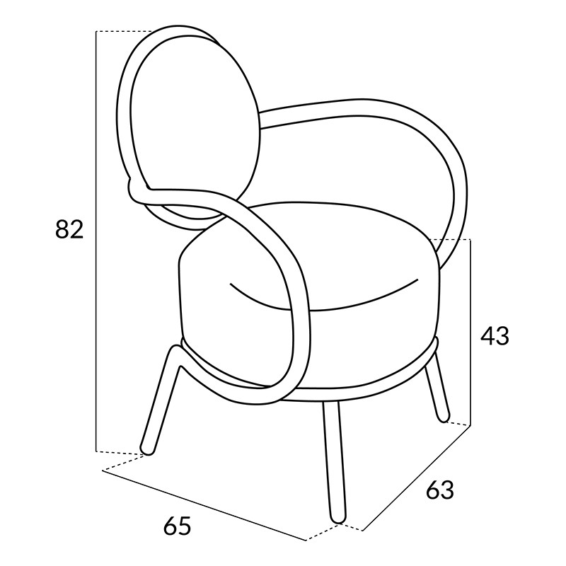 Fauteuil en velours JOSEPHINE, 4 coloris Resistub Productions