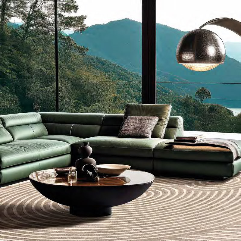 Tapis rond pour salon ZEN ROUND Ø200, 3 coloris Sitap Carpet Couture Italia