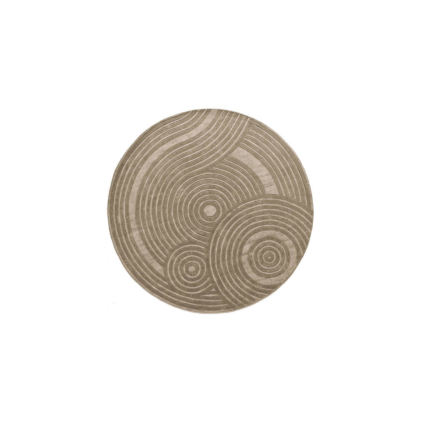 Tapis rond pour salon ZEN ROUND Ø200, 3 coloris Sitap Carpet Couture Italia