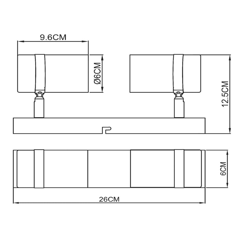 Spot orientable UPTON 1, 2 ou 4 lumières Lucide