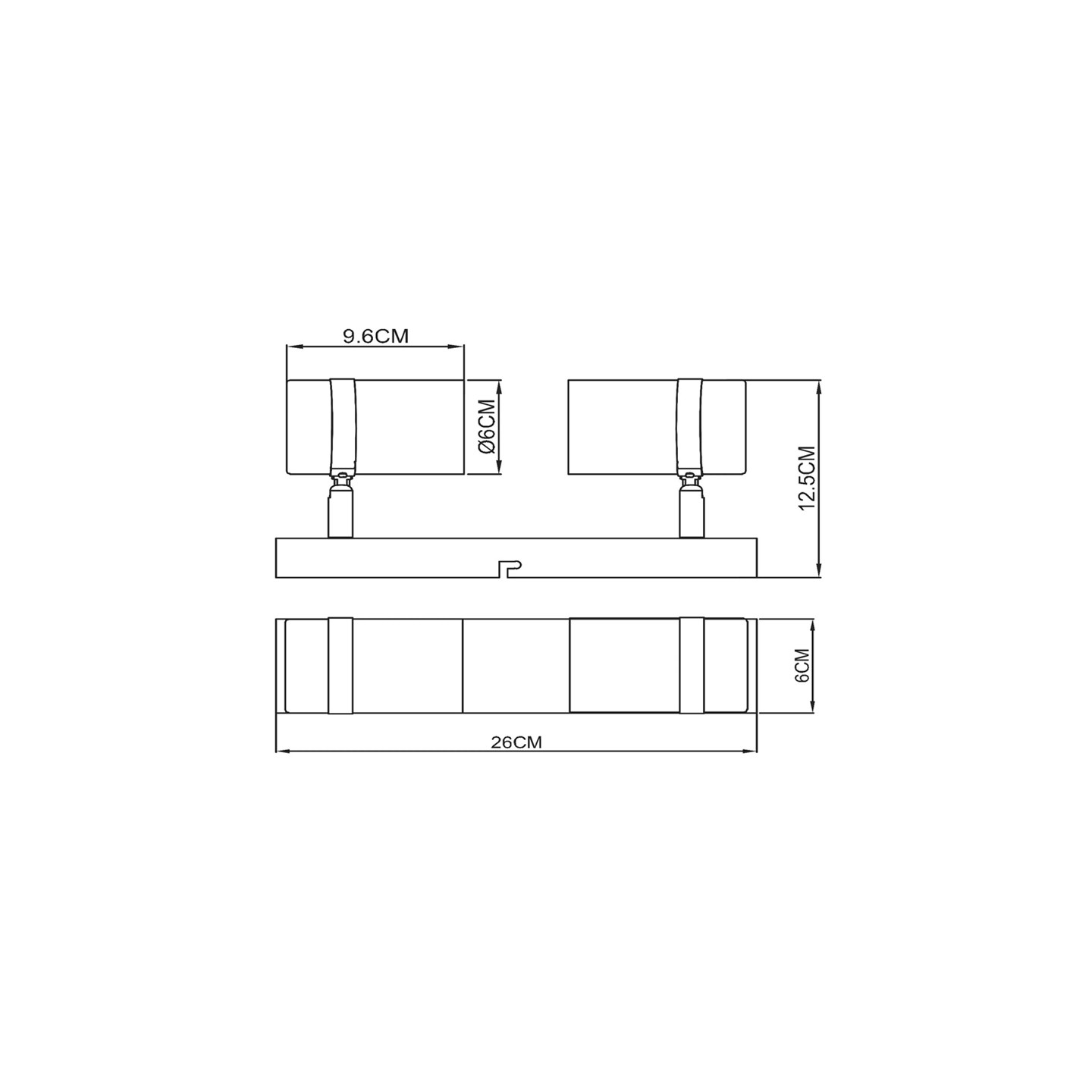 Spot orientable UPTON 1, 2 ou 4 lumières Lucide