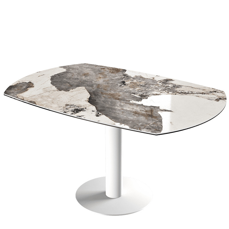 Table à manger ronde extensible NEW LUNA, 6 céramiques Akante