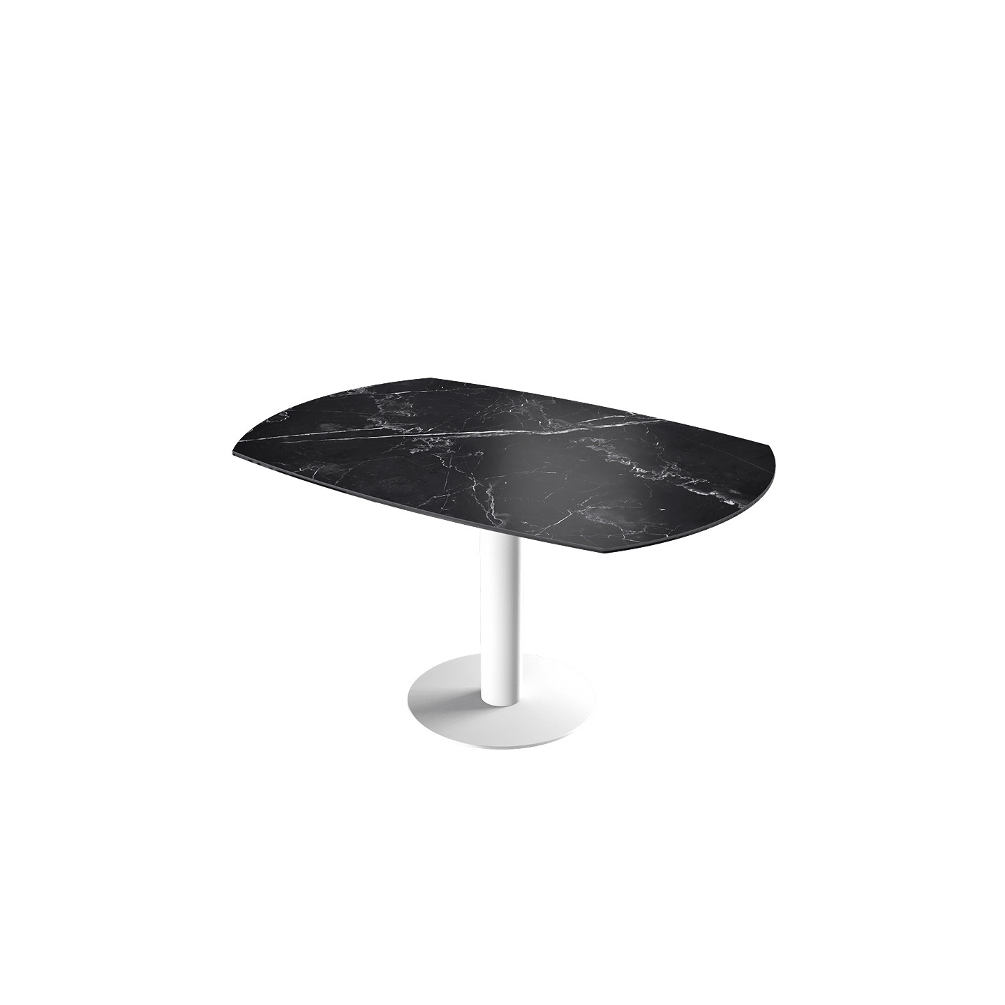 Table à manger ronde extensible NEW LUNA, 6 céramiques Akante