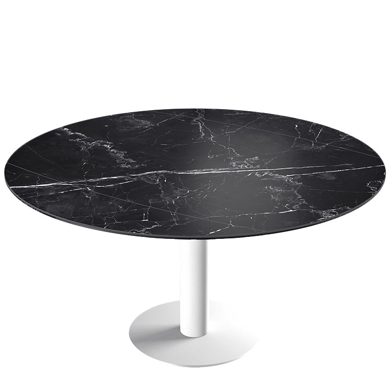 Table à manger ronde extensible NEW LUNA, 6 céramiques Akante