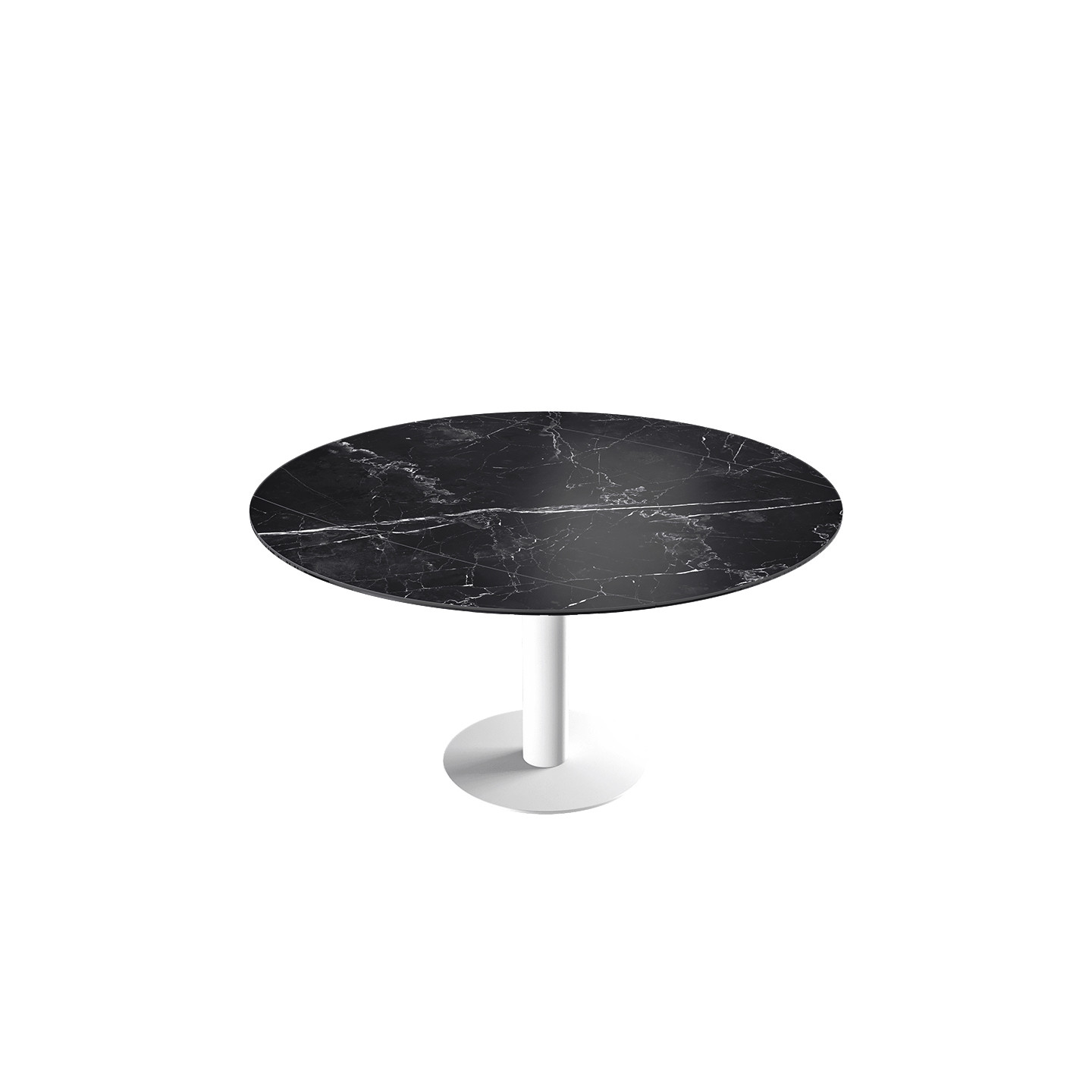 Table à manger ronde extensible NEW LUNA, 6 céramiques Akante