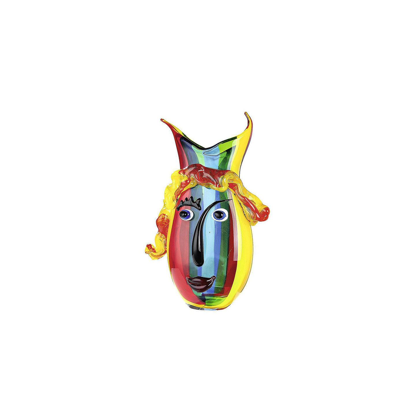 Vase en verre soufflé artisanal RAINBOW multicouleur Gilde