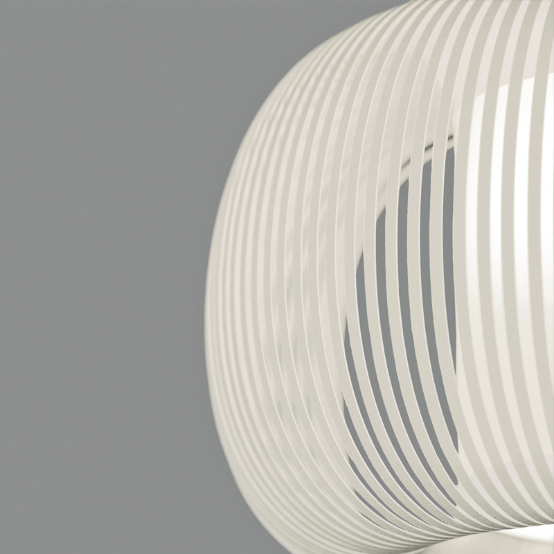 Suspension tissu blanc MIRTA Ø 38 ou 45 cm Acb Lighting