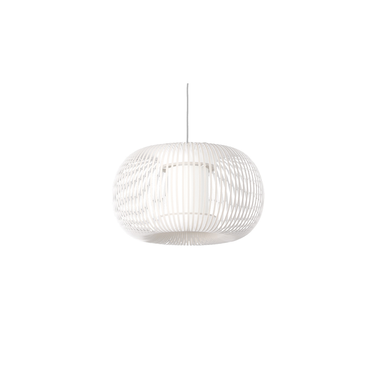 Suspension tissu blanc MIRTA Ø 38 ou 45 cm Acb Lighting
