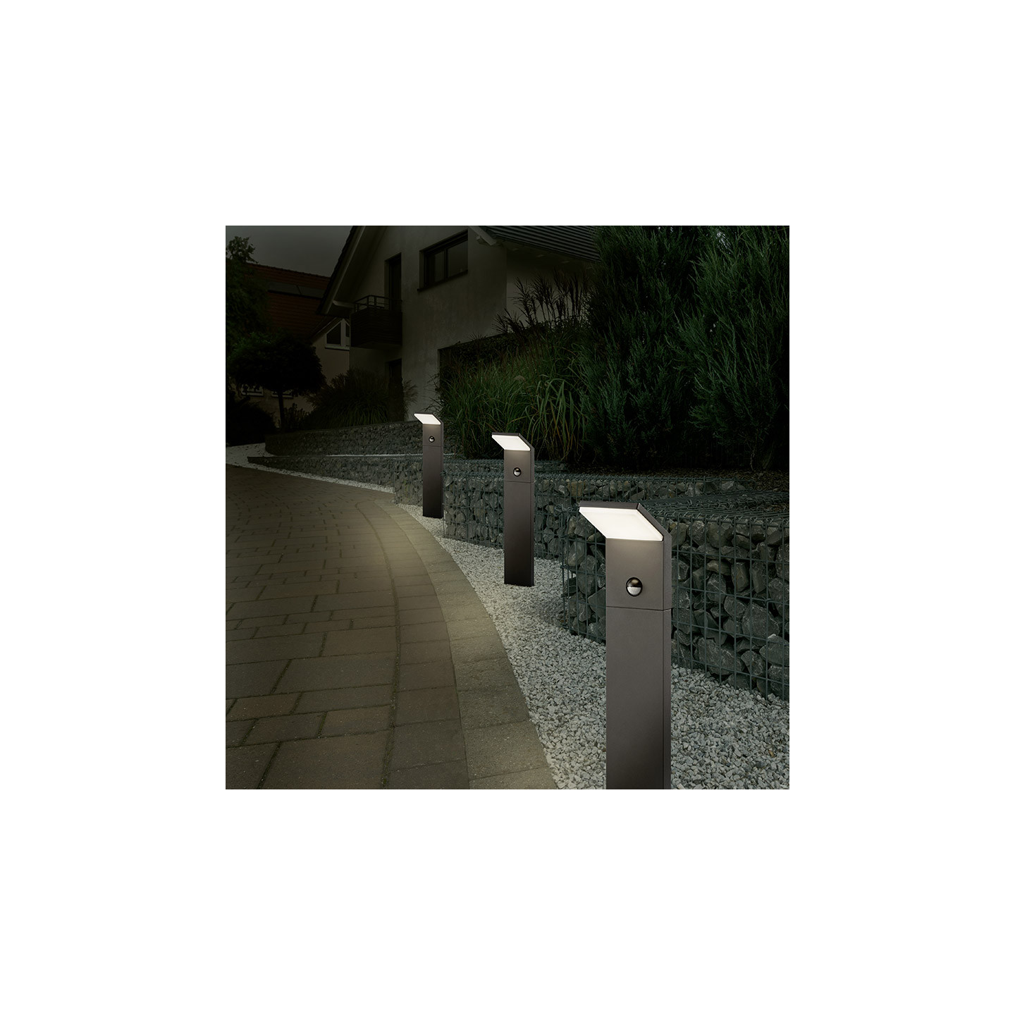 Potelet led extérieur PEARL avec ou sans détecteur Trio Lighting