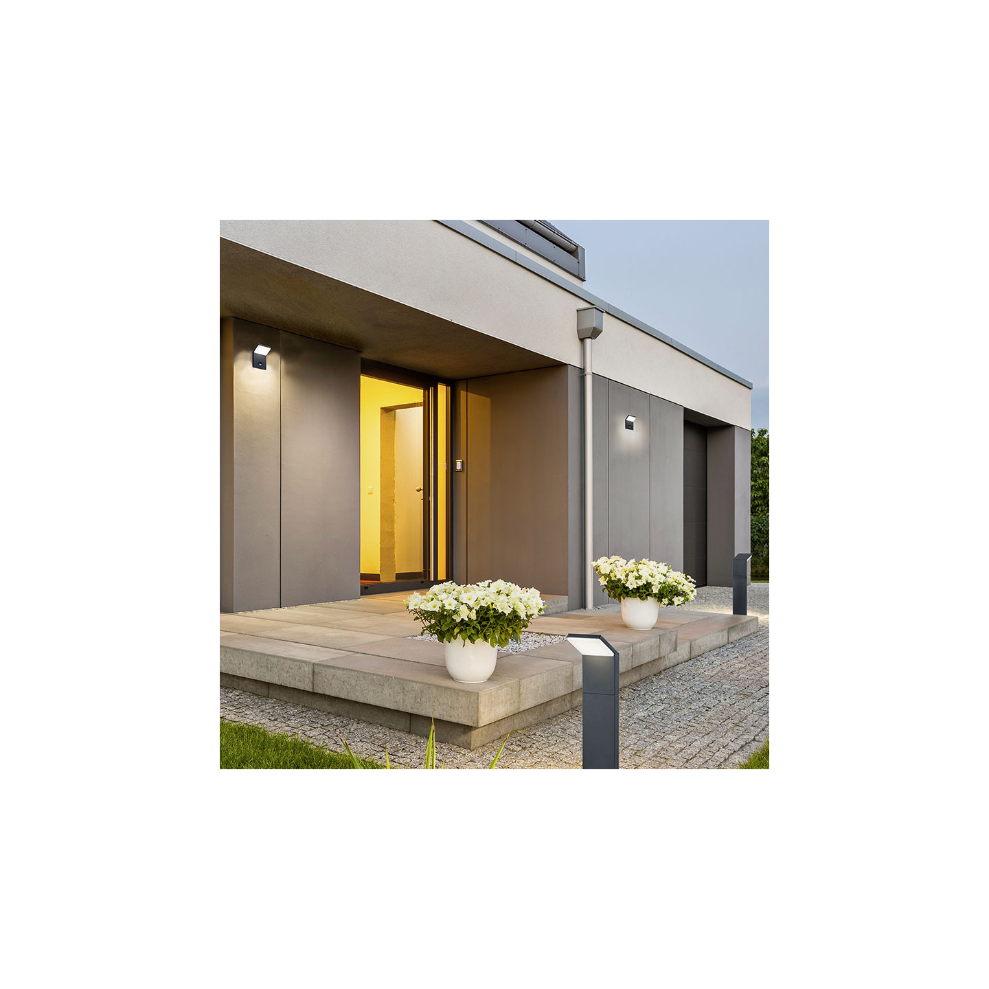 Applique murale extérieure led PEARL avec ou sans détecteur Trio Lighting