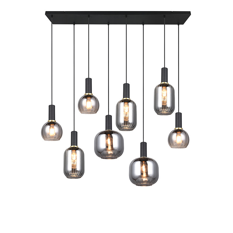 Suspension multiple verre DIVA 8 lampes Trio Lighting