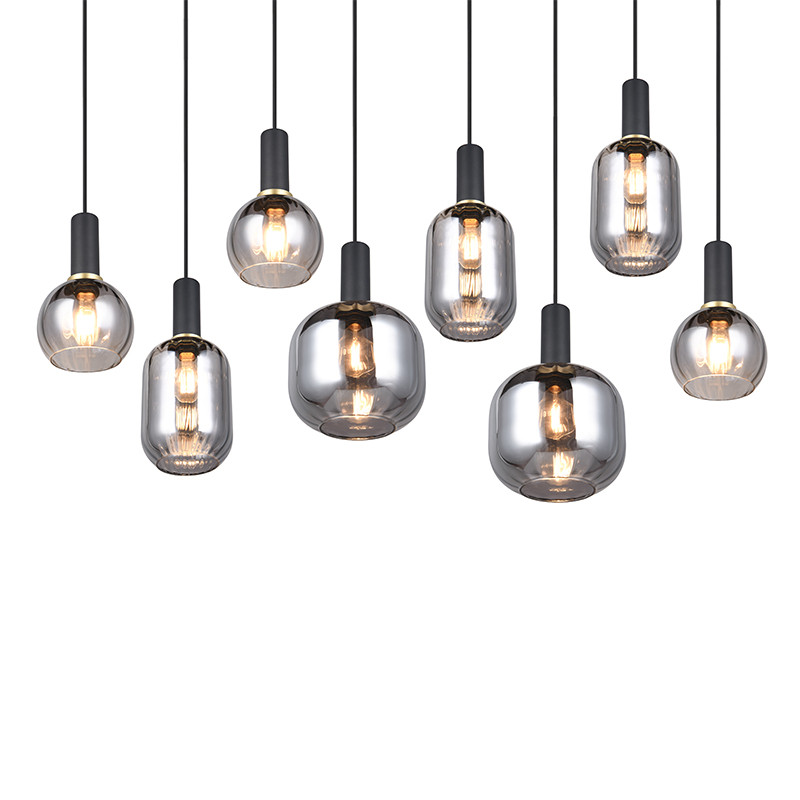 Suspension multiple verre DIVA 8 lampes Trio Lighting
