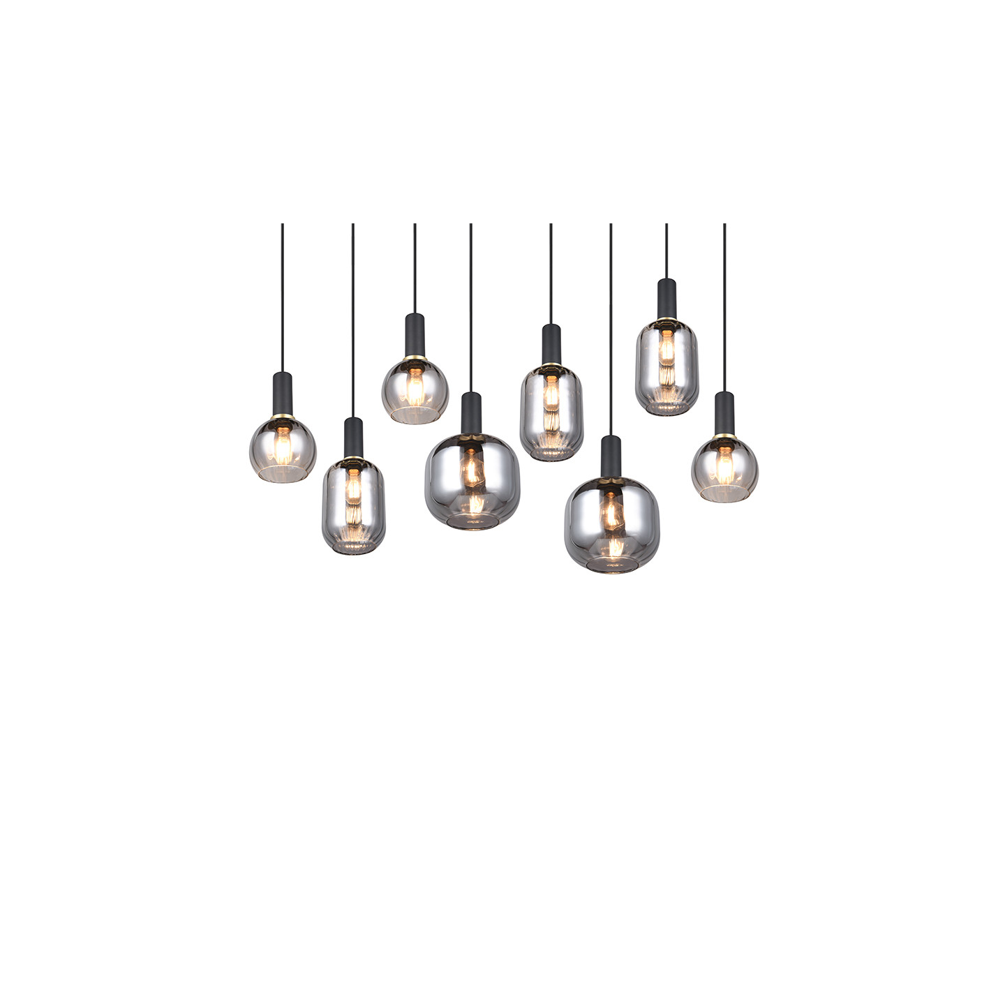 Suspension multiple verre DIVA 8 lampes Trio Lighting