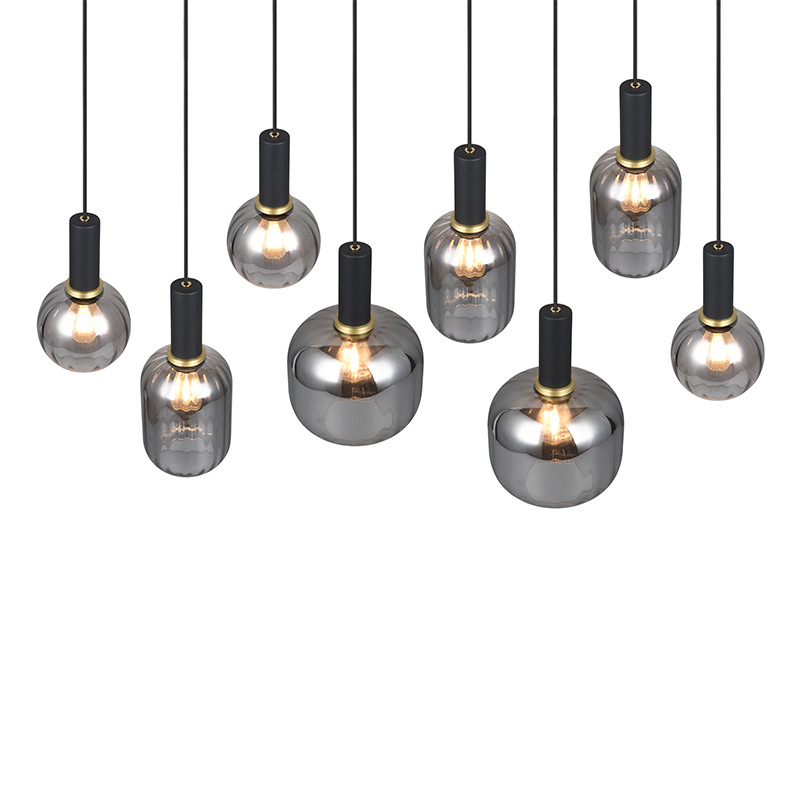 Suspension multiple verre DIVA 8 lampes Trio Lighting