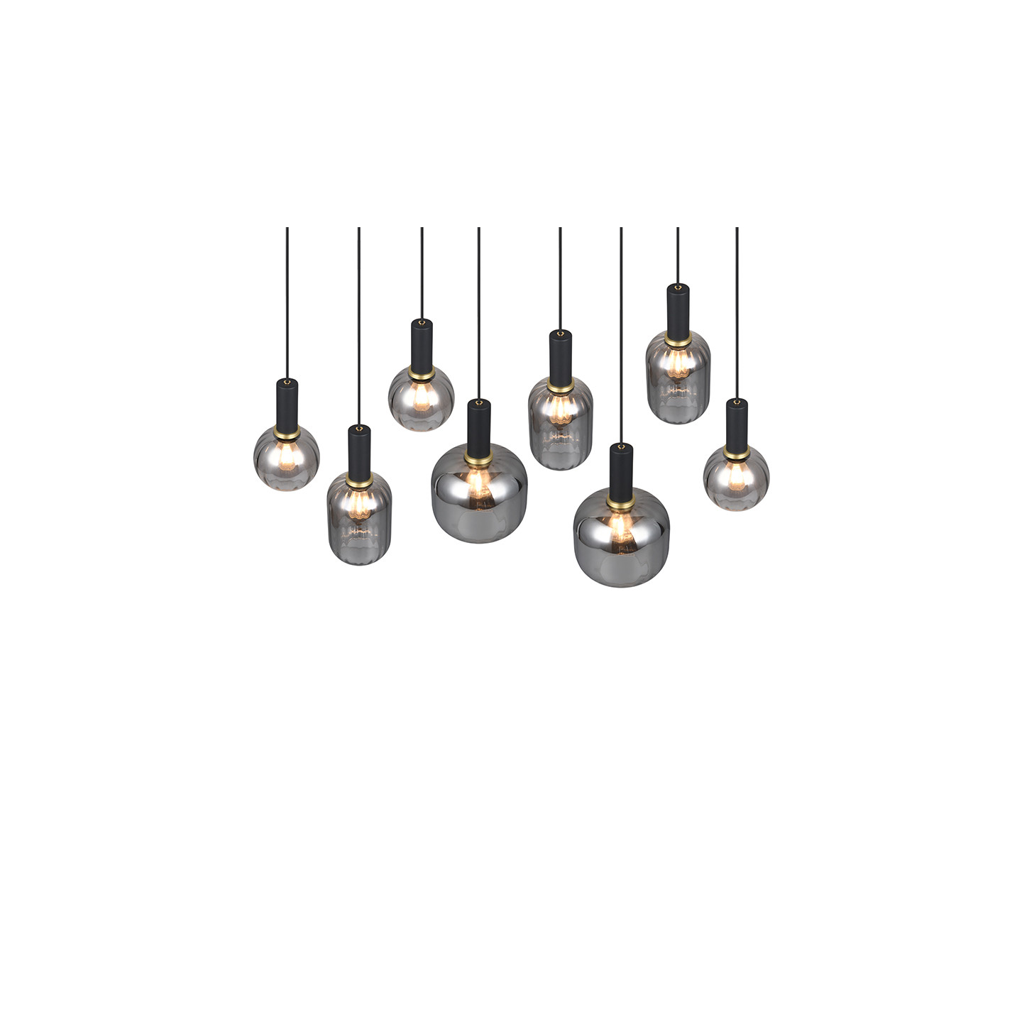 Suspension multiple verre DIVA 8 lampes Trio Lighting