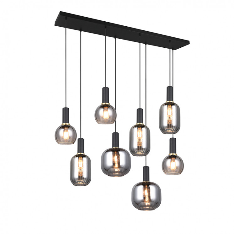 Suspension multiple verre DIVA 8 lampes Trio Lighting